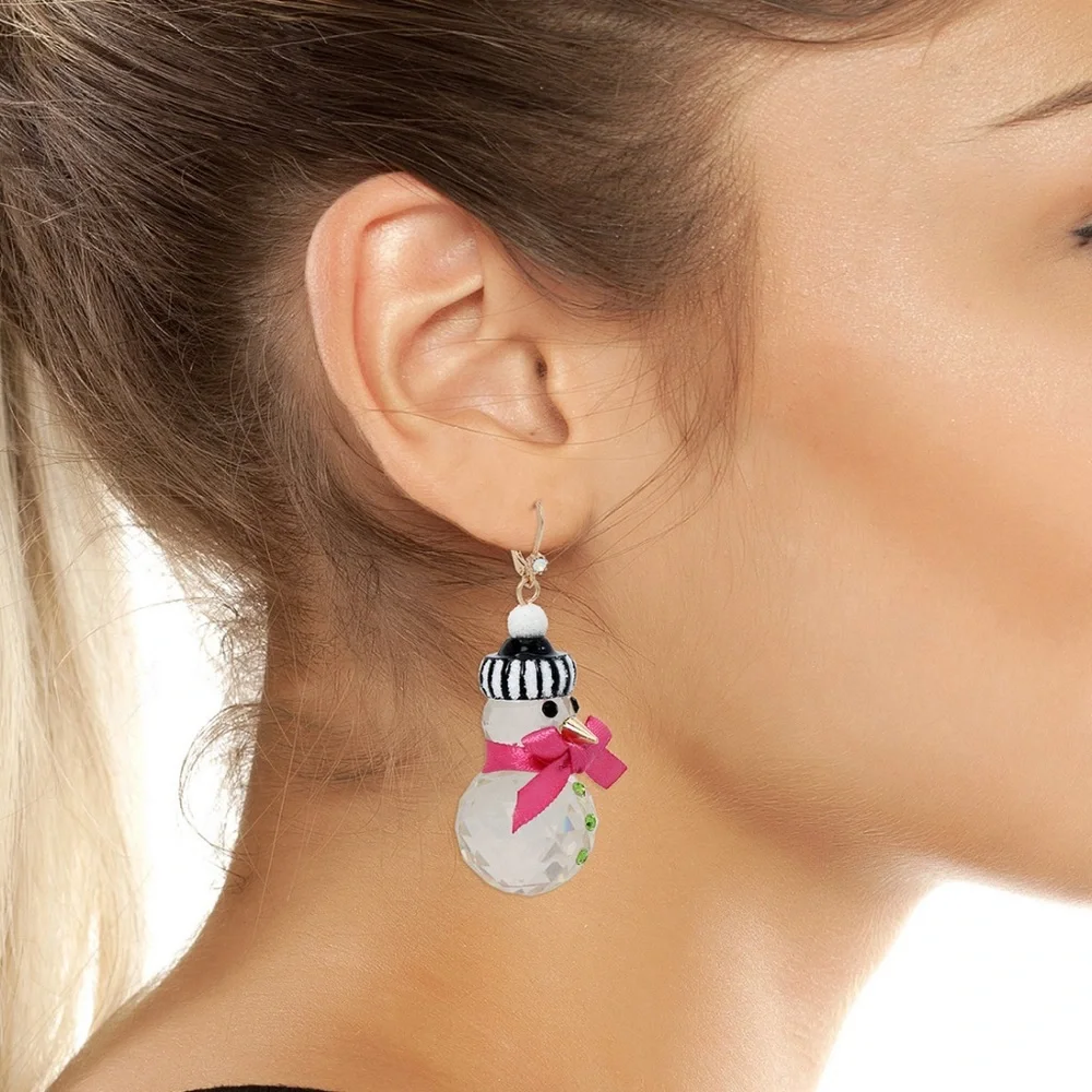 Betsey Johnson Snowman Mismatch Earrings